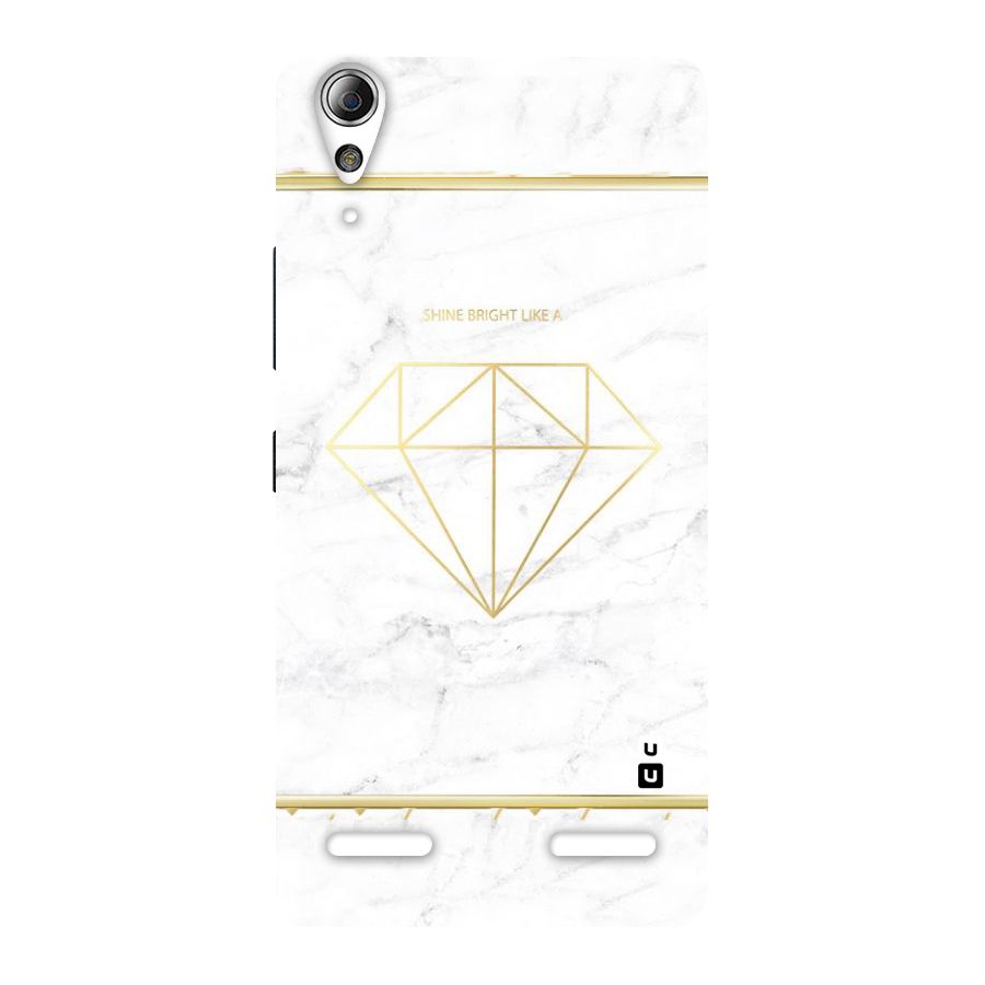 Bright Gold Diamond Back Case for Lenovo A6000 Plus