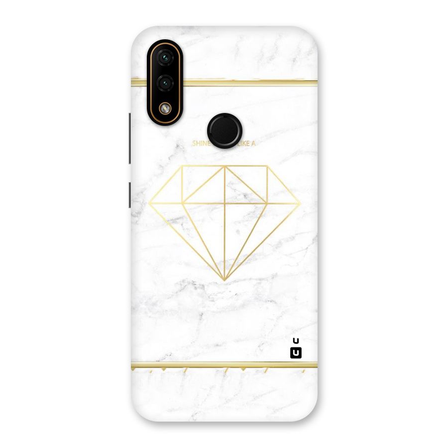 Bright Gold Diamond Back Case for Lenovo A6 Note