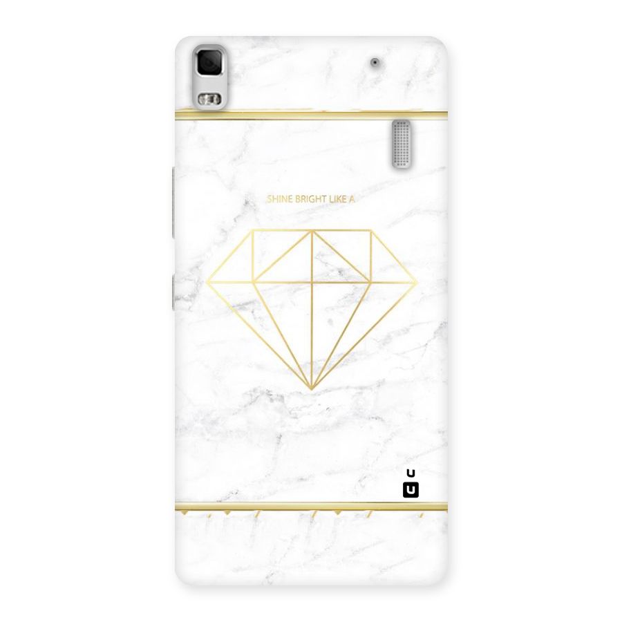 Bright Gold Diamond Back Case for Lenovo A7000