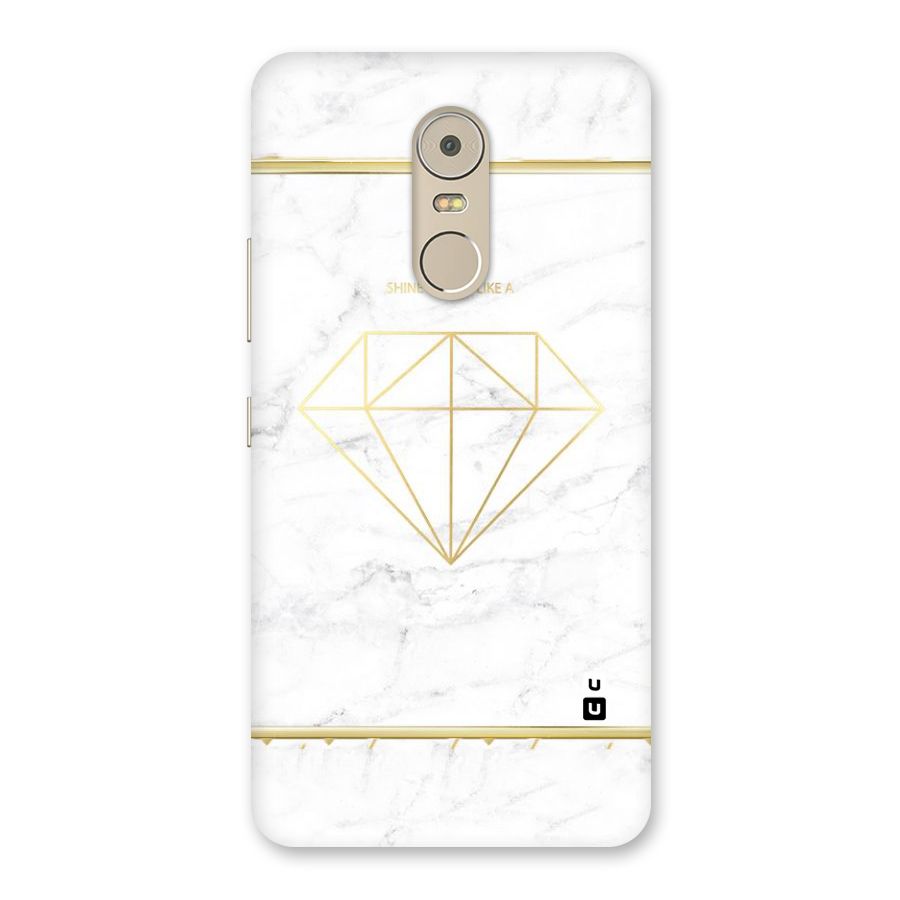 Bright Gold Diamond Back Case for Lenovo K6 Note