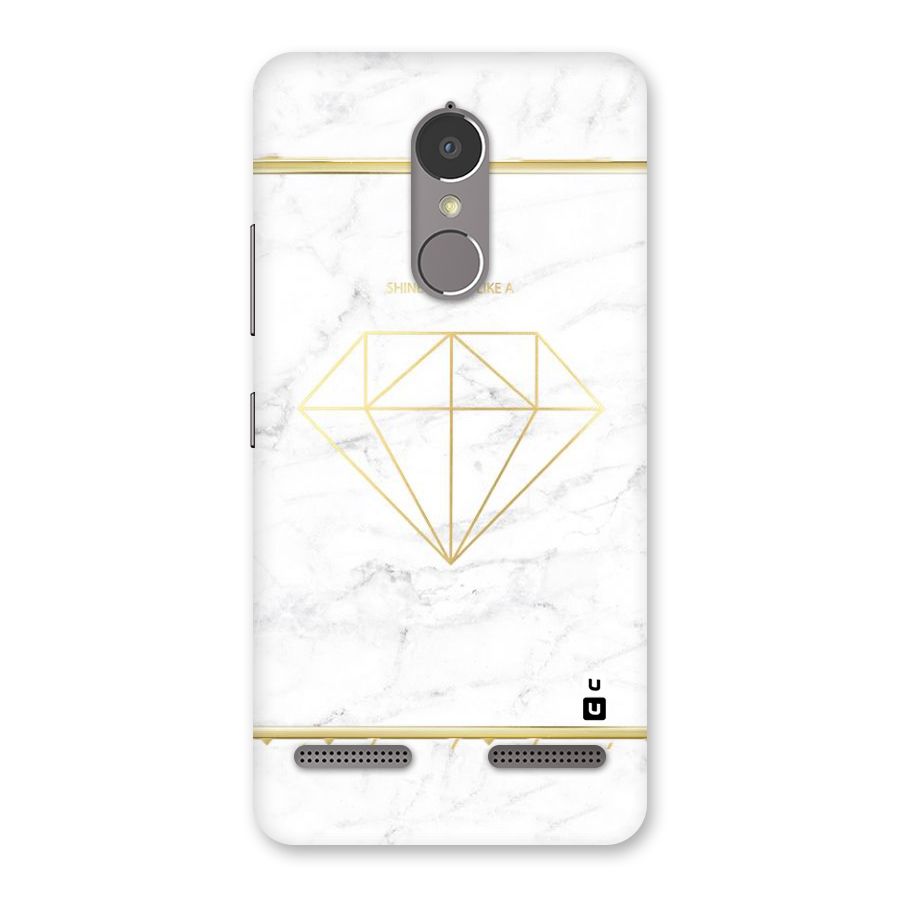 Bright Gold Diamond Back Case for Lenovo K6 Power