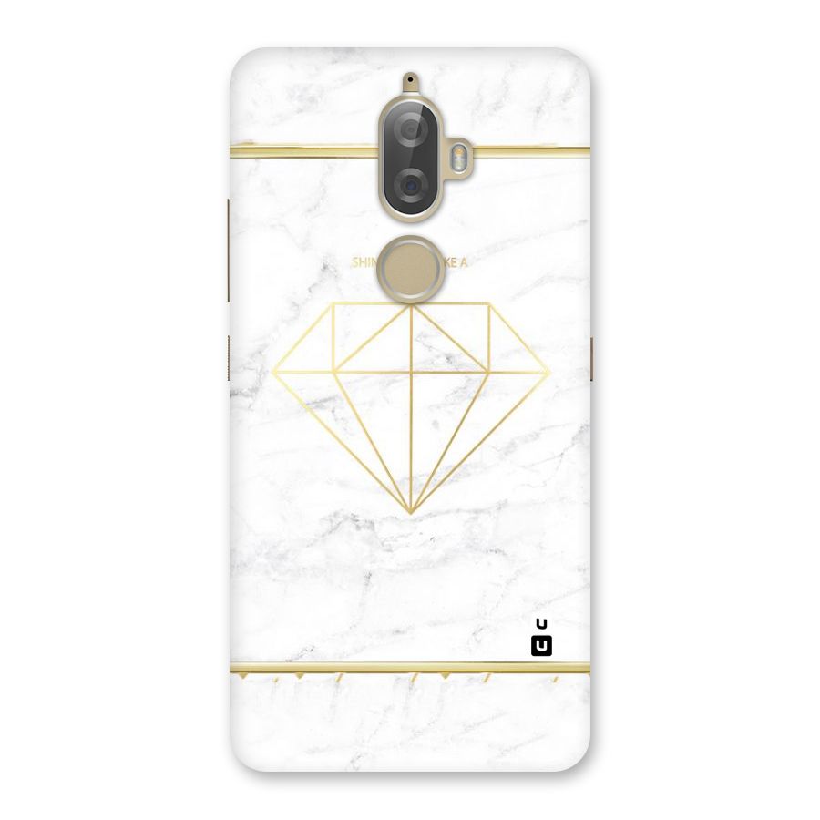 Bright Gold Diamond Back Case for Lenovo K8 Plus