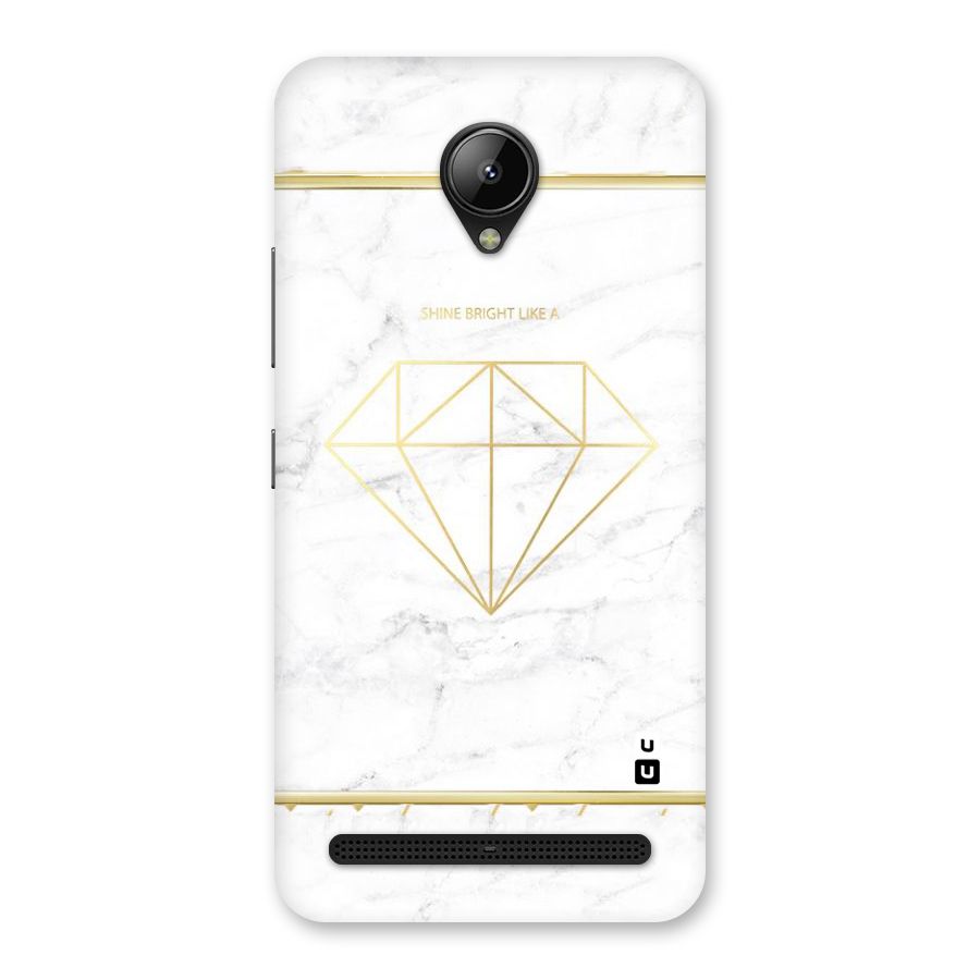 Bright Gold Diamond Back Case for Lenovo C2