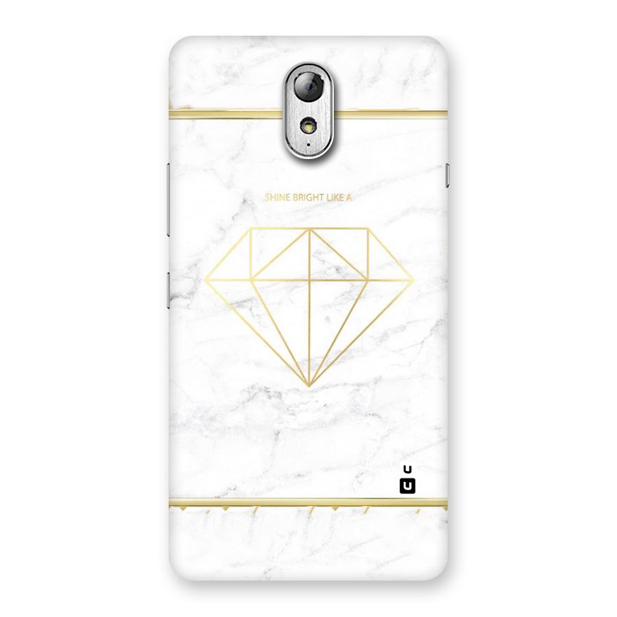 Bright Gold Diamond Back Case for Lenovo Vibe P1M