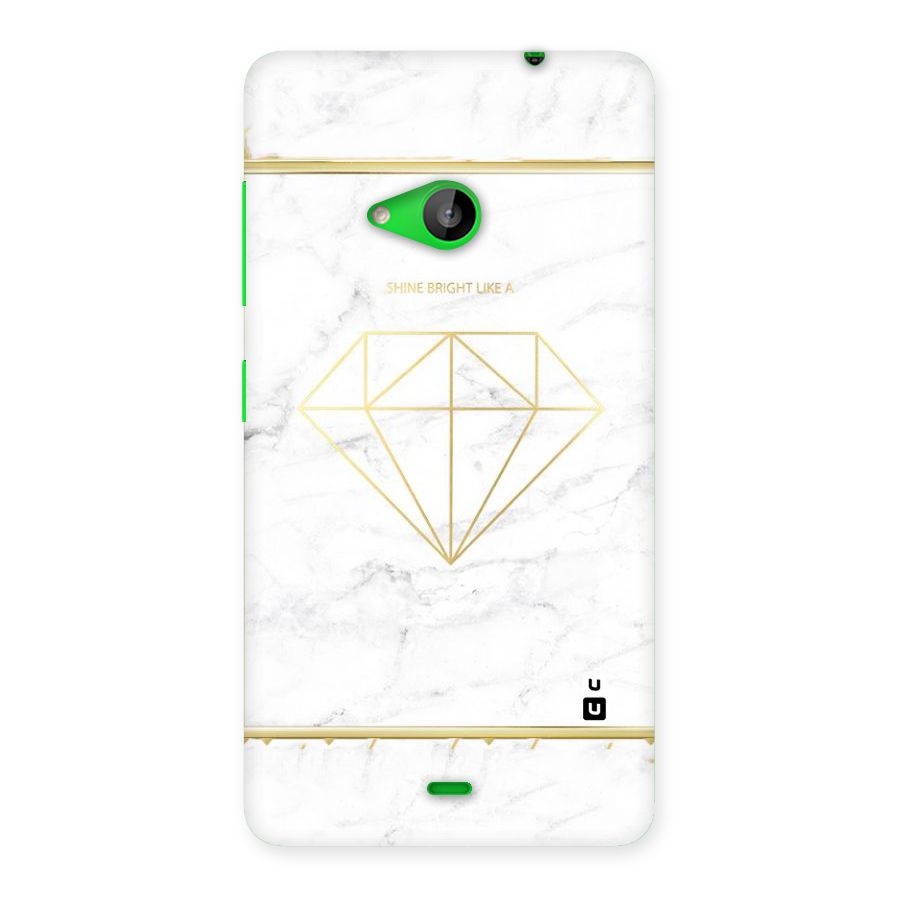 Bright Gold Diamond Back Case for Lumia 535