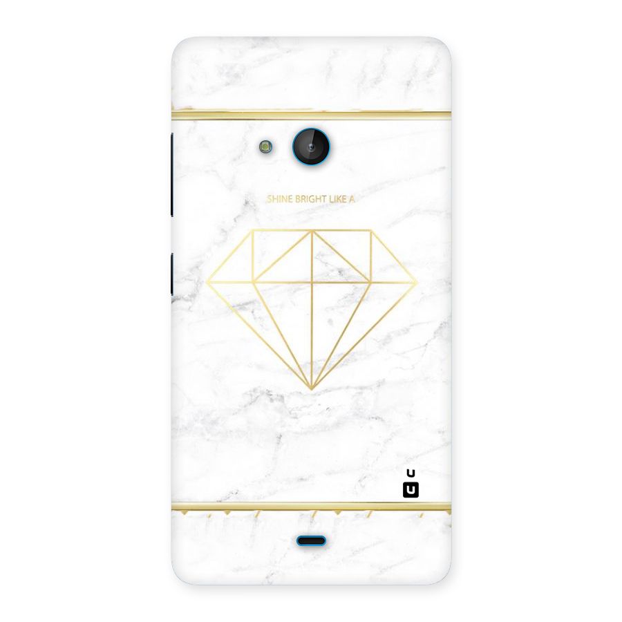 Bright Gold Diamond Back Case for Lumia 540