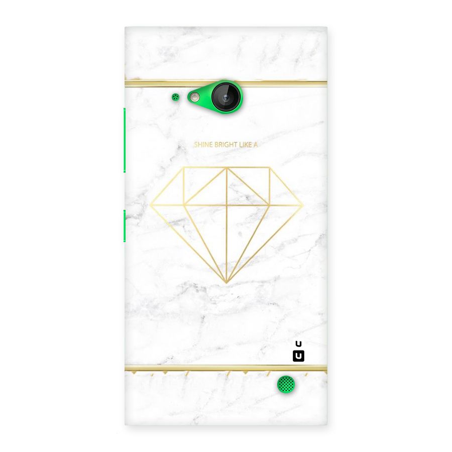 Bright Gold Diamond Back Case for Lumia 730