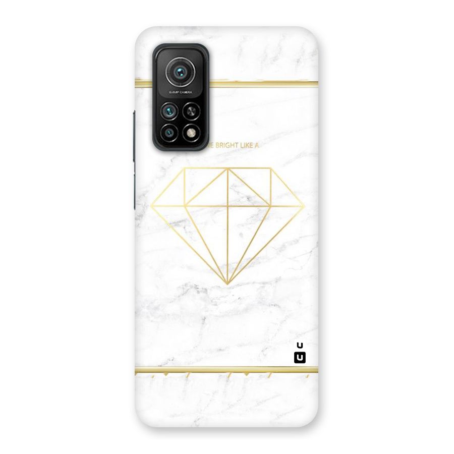 Bright Gold Diamond Back Case for Mi 10T 5G