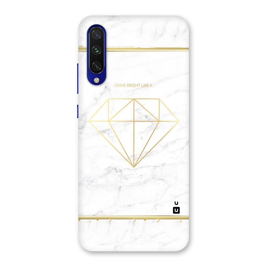 Bright Gold Diamond Back Case for Mi A3