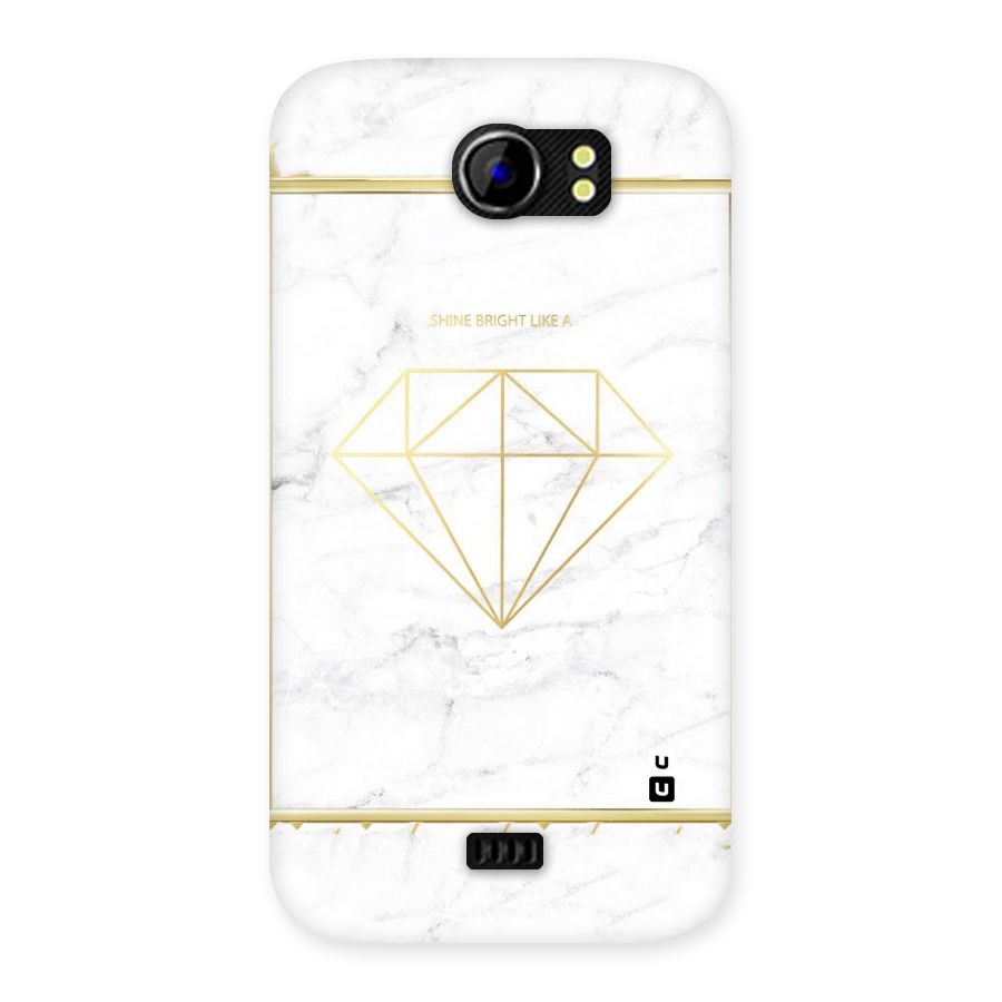 Bright Gold Diamond Back Case for Micromax Canvas 2 A110