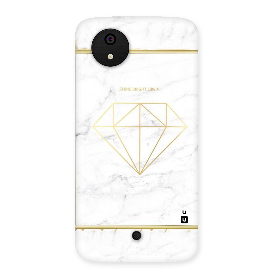 Bright Gold Diamond Back Case for Micromax Canvas A1