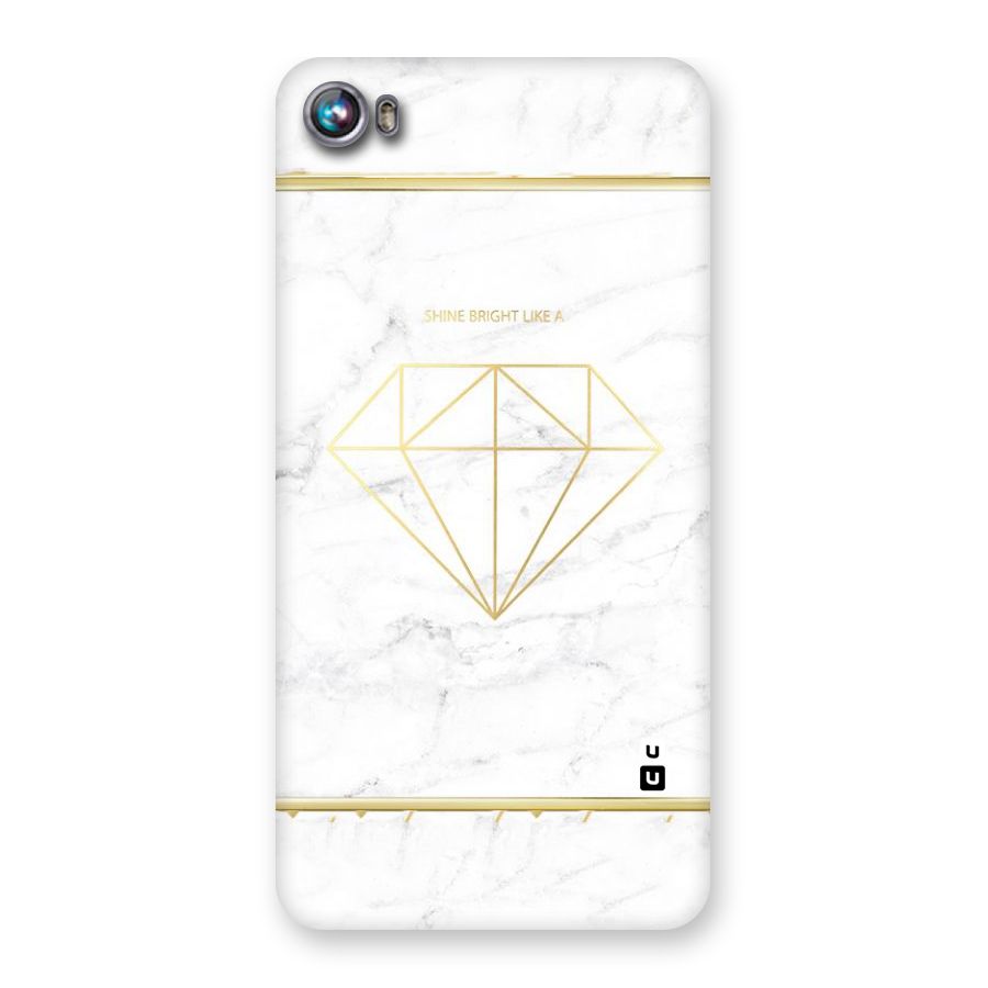 Bright Gold Diamond Back Case for Micromax Canvas Fire 4 A107