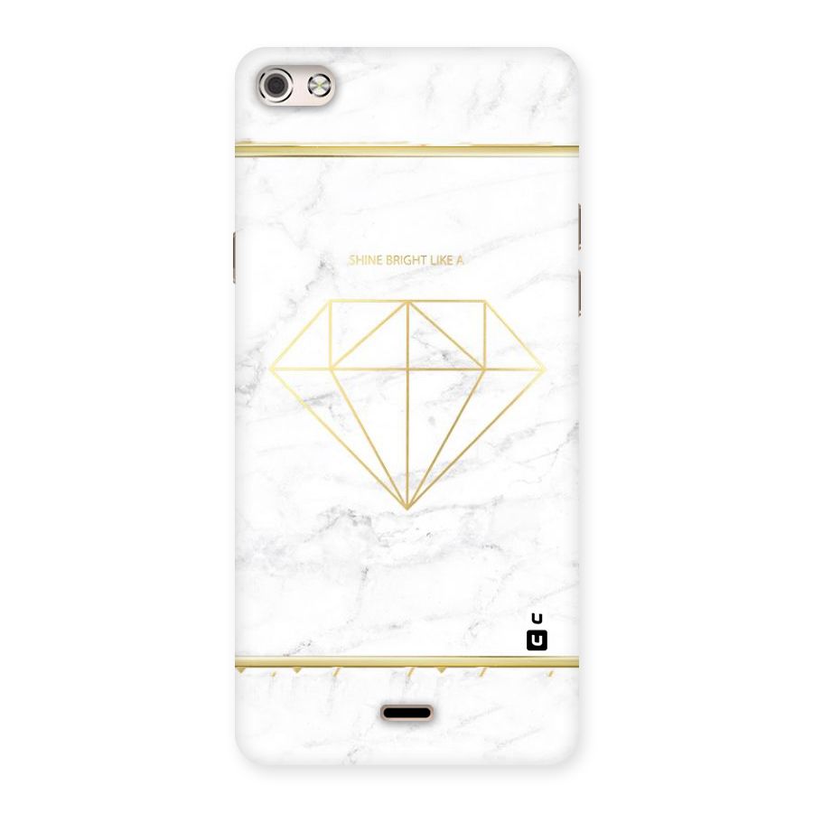 Bright Gold Diamond Back Case for Micromax Canvas Silver 5