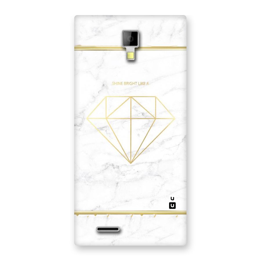 Bright Gold Diamond Back Case for Micromax Canvas Xpress A99