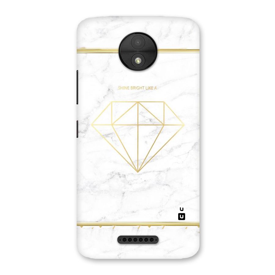 Bright Gold Diamond Back Case for Moto C