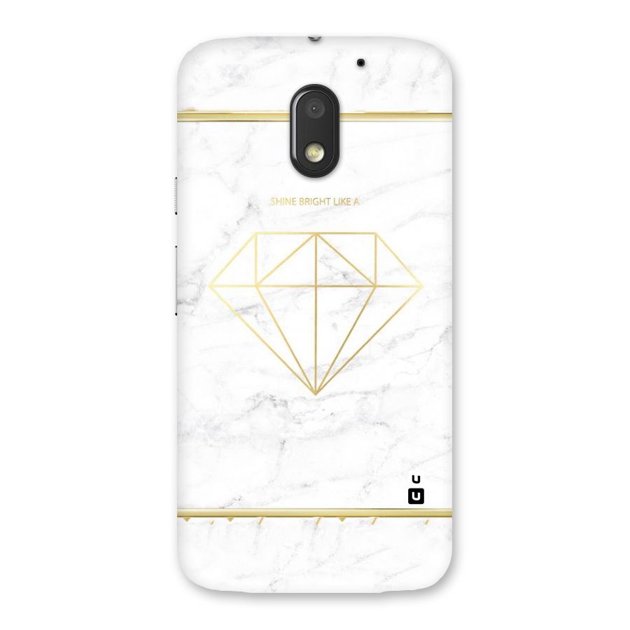Bright Gold Diamond Back Case for Moto E3 Power