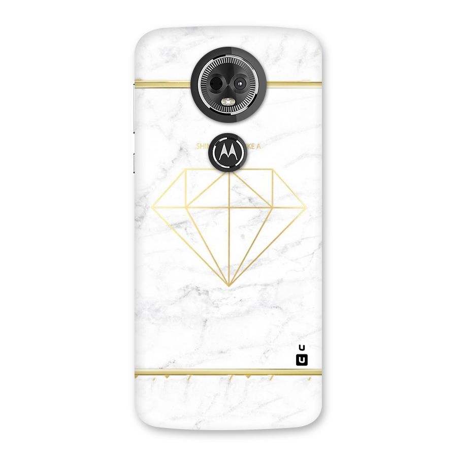 Bright Gold Diamond Back Case for Moto E5 Plus
