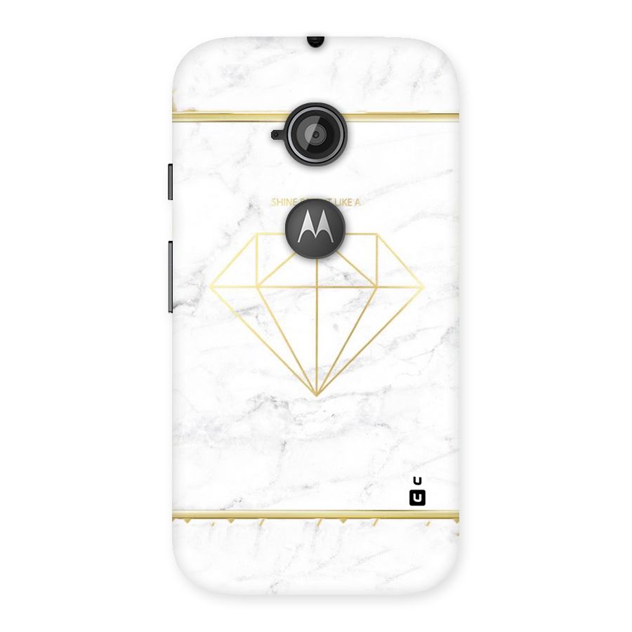 Bright Gold Diamond Back Case for Moto E 2nd Gen