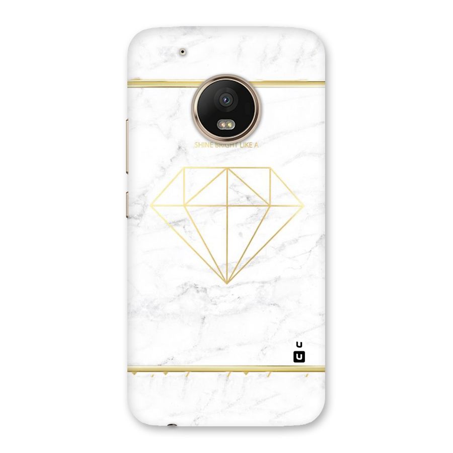 Bright Gold Diamond Back Case for Moto G5 Plus