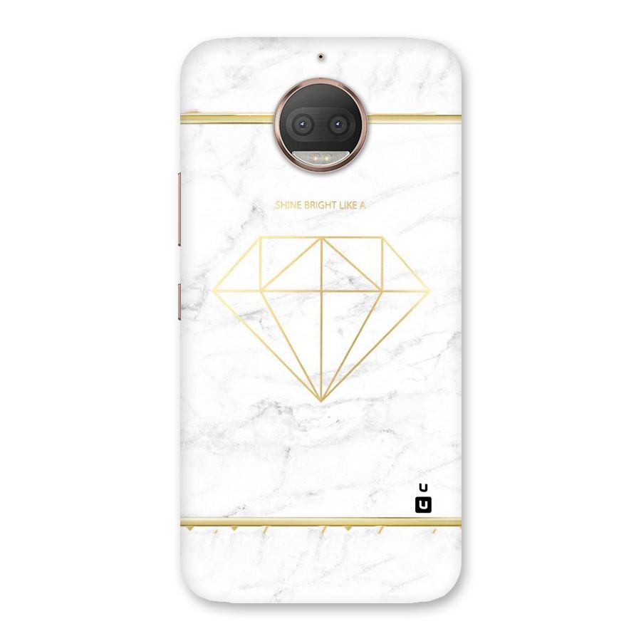 Bright Gold Diamond Back Case for Moto G5s Plus