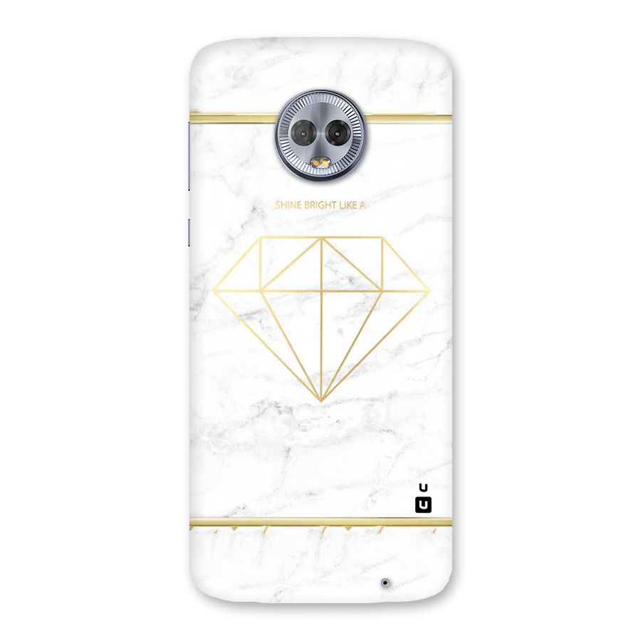 Bright Gold Diamond Back Case for Moto G6 Plus
