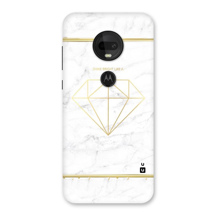 Bright Gold Diamond Back Case for Moto G7