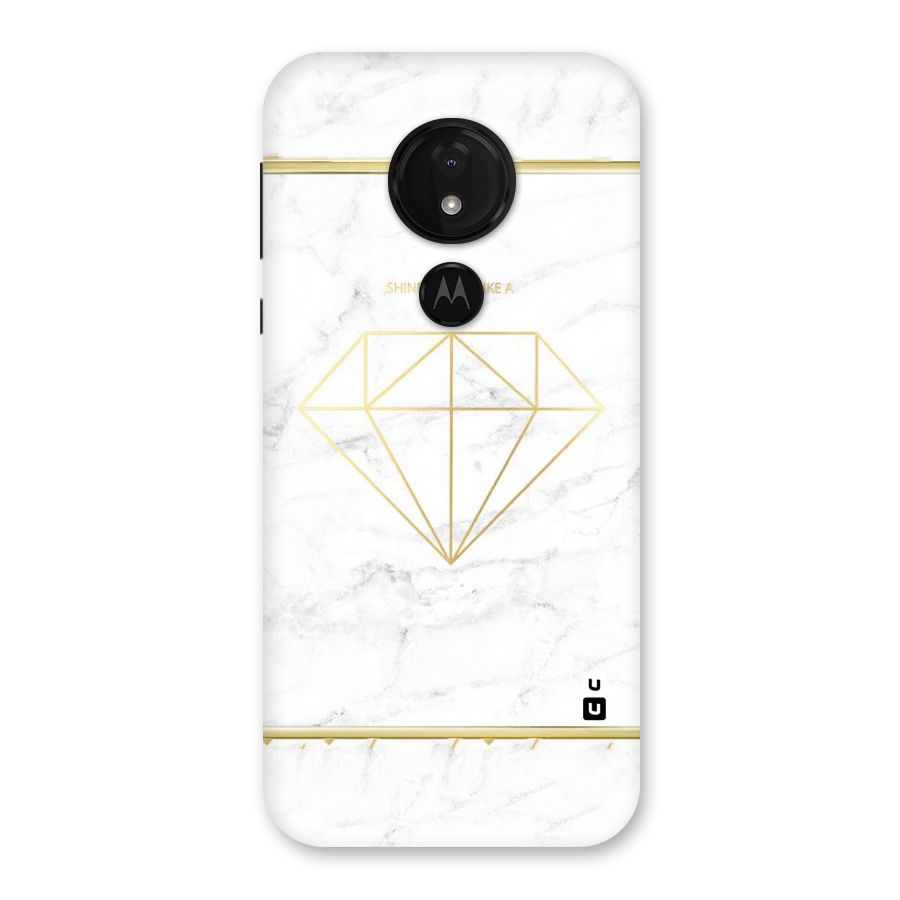 Bright Gold Diamond Back Case for Moto G7 Power