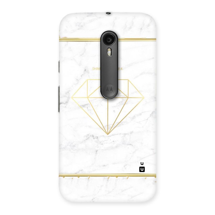 Bright Gold Diamond Back Case for Moto G Turbo