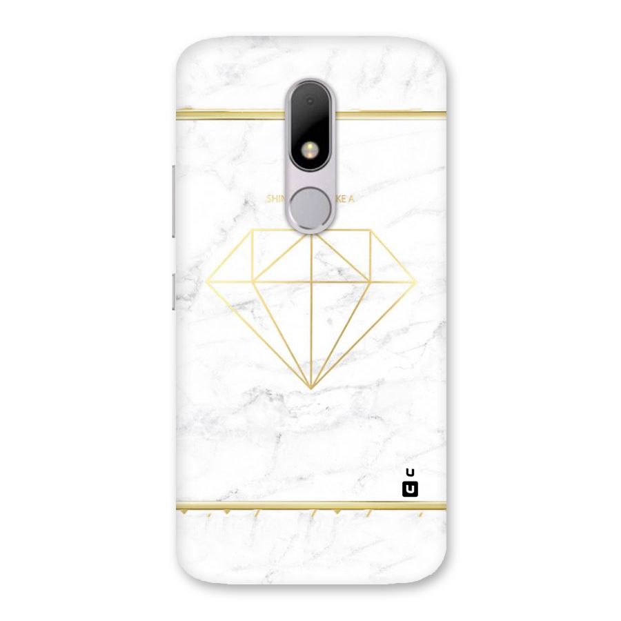 Bright Gold Diamond Back Case for Moto M