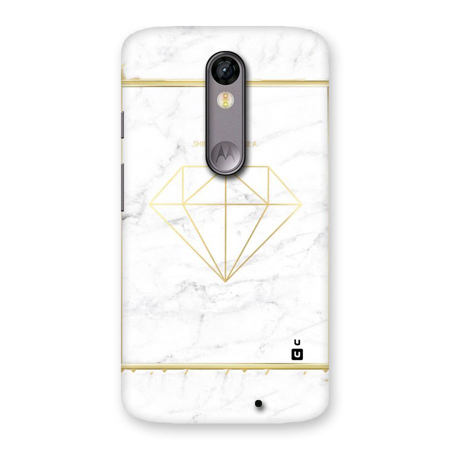 Bright Gold Diamond Back Case for Moto X Force