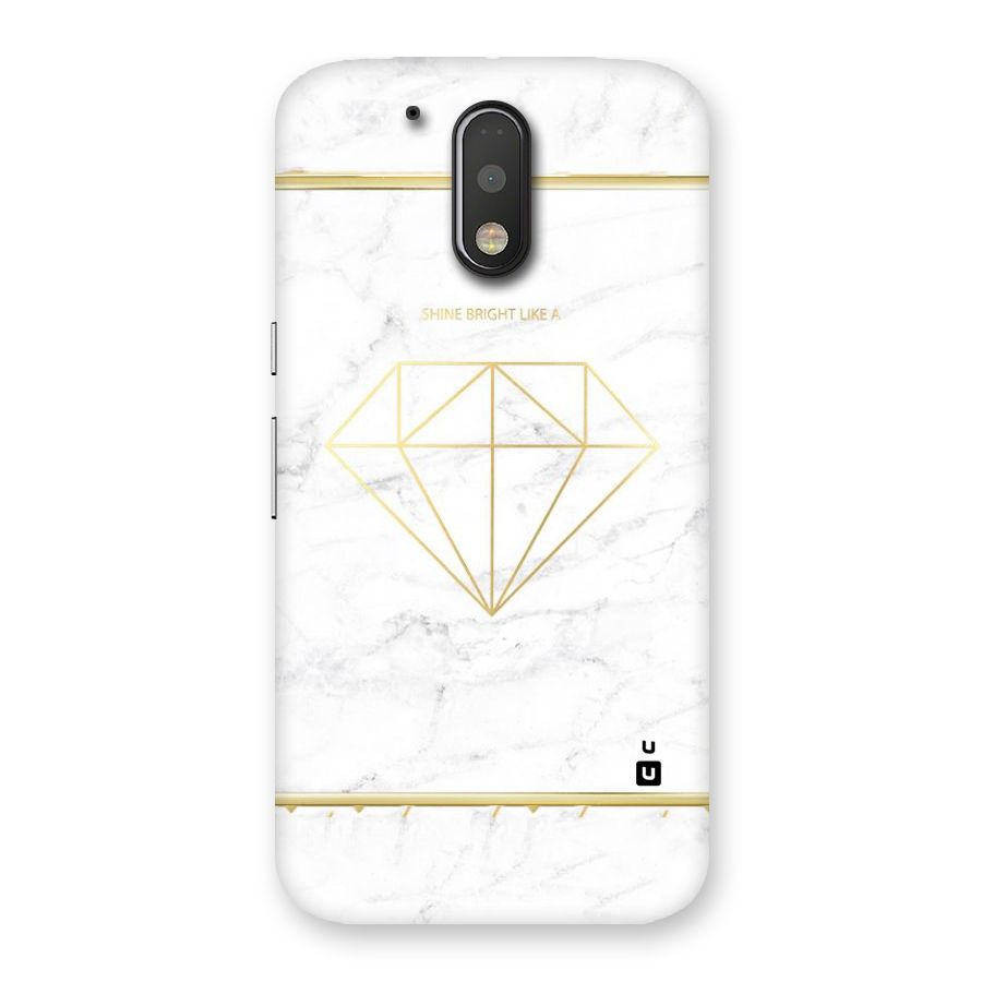 Bright Gold Diamond Back Case for Motorola Moto G4 Plus