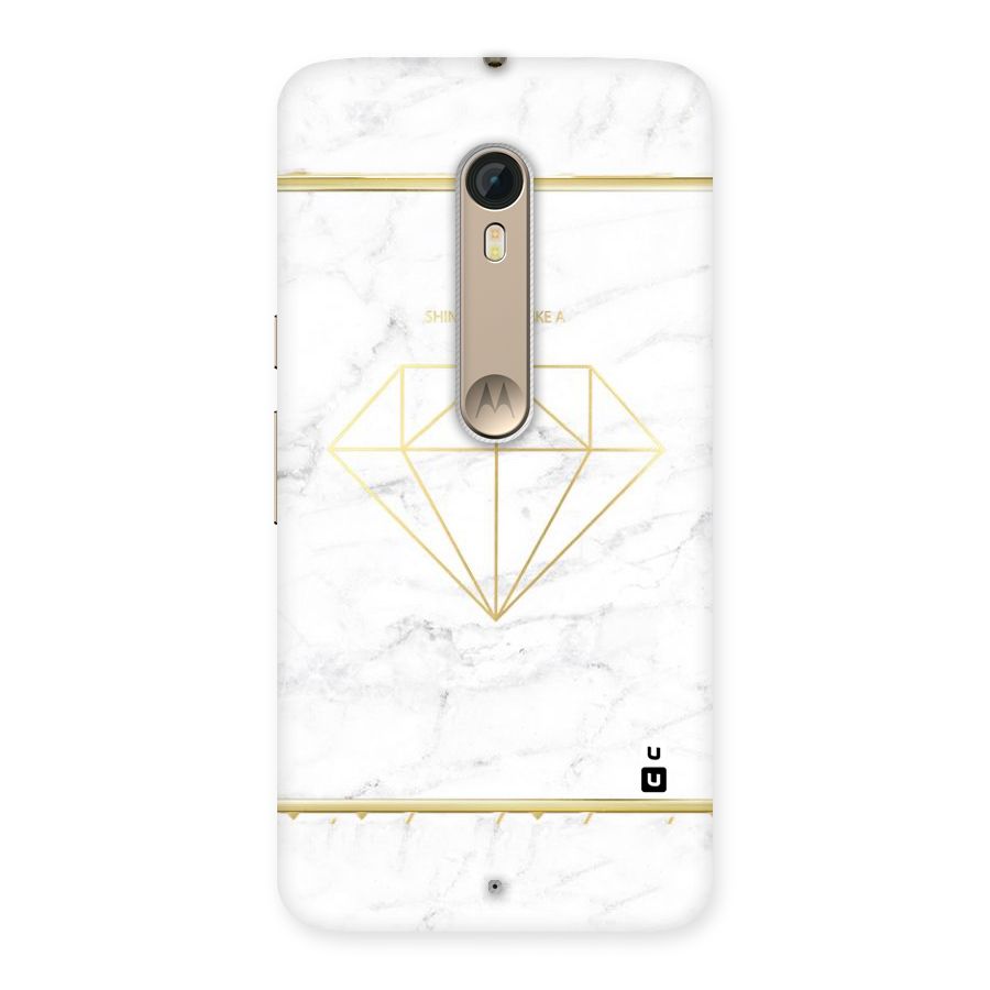 Bright Gold Diamond Back Case for Motorola Moto X Style
