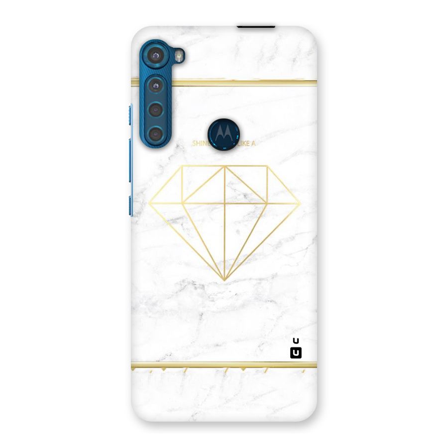 Bright Gold Diamond Back Case for Motorola One Fusion Plus