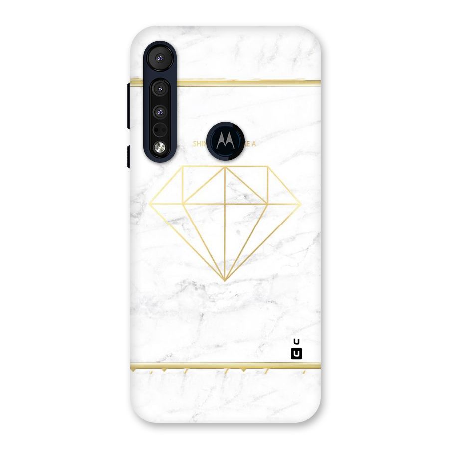 Bright Gold Diamond Back Case for Motorola One Macro