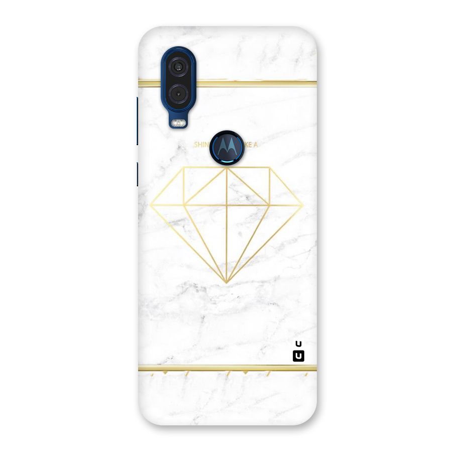 Bright Gold Diamond Back Case for Motorola One Vision