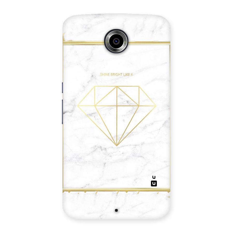 Bright Gold Diamond Back Case for Nexsus 6