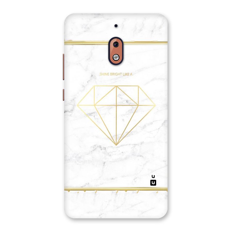 Bright Gold Diamond Back Case for Nokia 2.1
