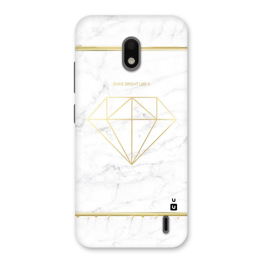 Bright Gold Diamond Back Case for Nokia 2.2