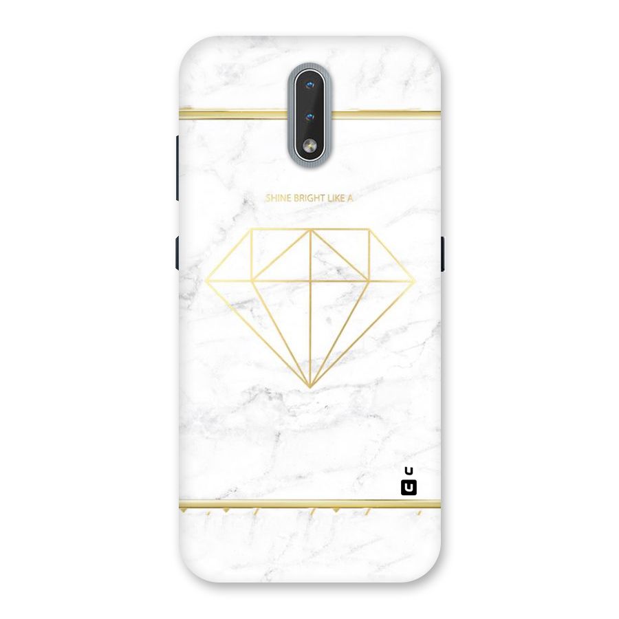 Bright Gold Diamond Back Case for Nokia 2.3