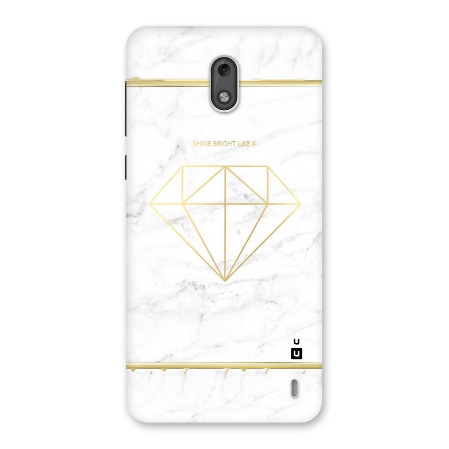 Bright Gold Diamond Back Case for Nokia 2