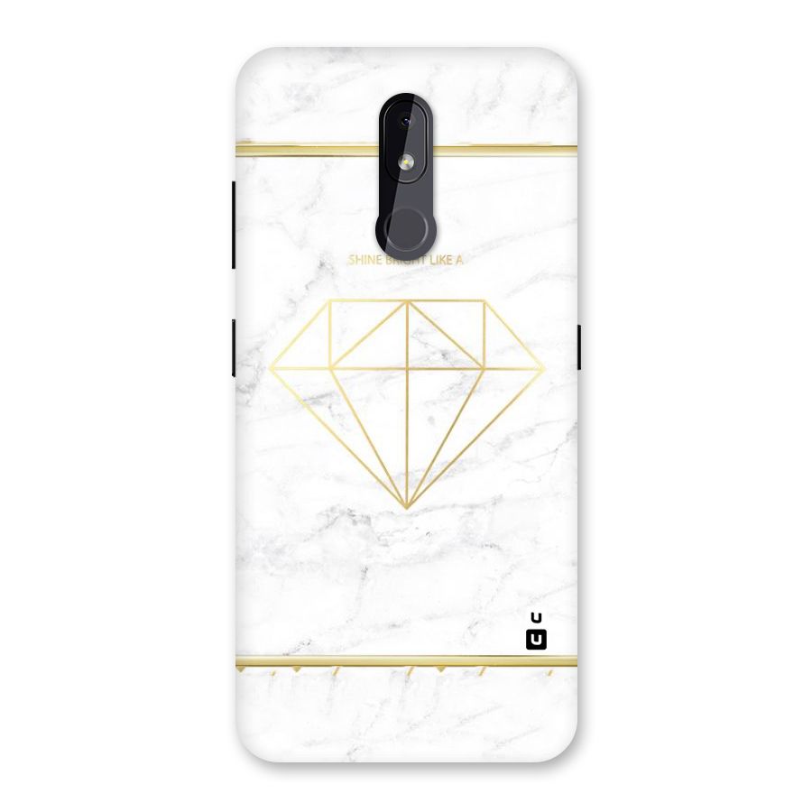 Bright Gold Diamond Back Case for Nokia 3.2