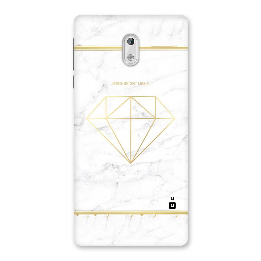 Bright Gold Diamond Back Case for Nokia 3