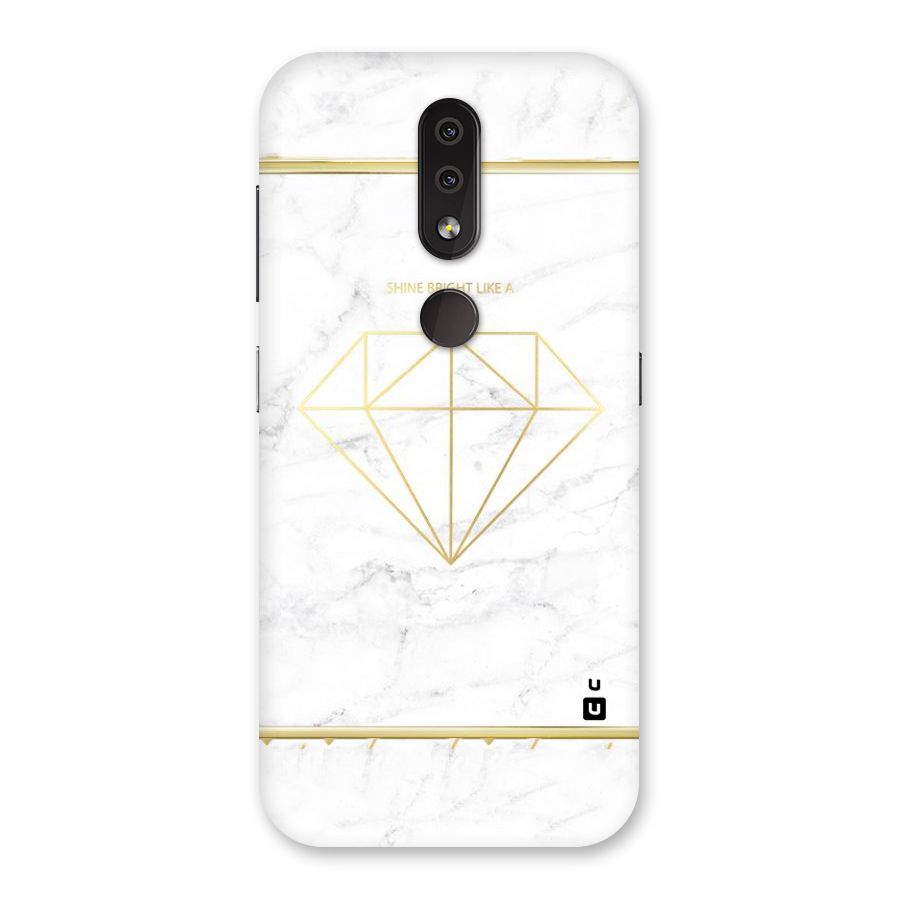 Bright Gold Diamond Back Case for Nokia 4.2