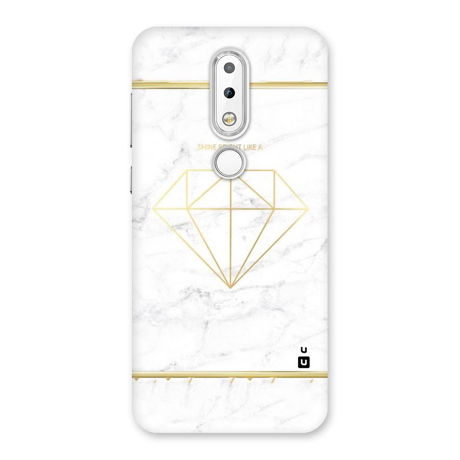 Bright Gold Diamond Back Case for Nokia 6.1 Plus