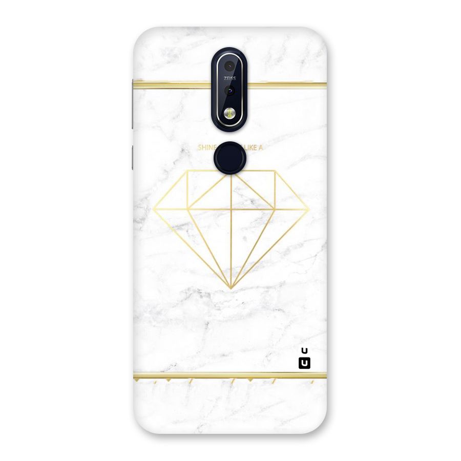 Bright Gold Diamond Back Case for Nokia 7.1