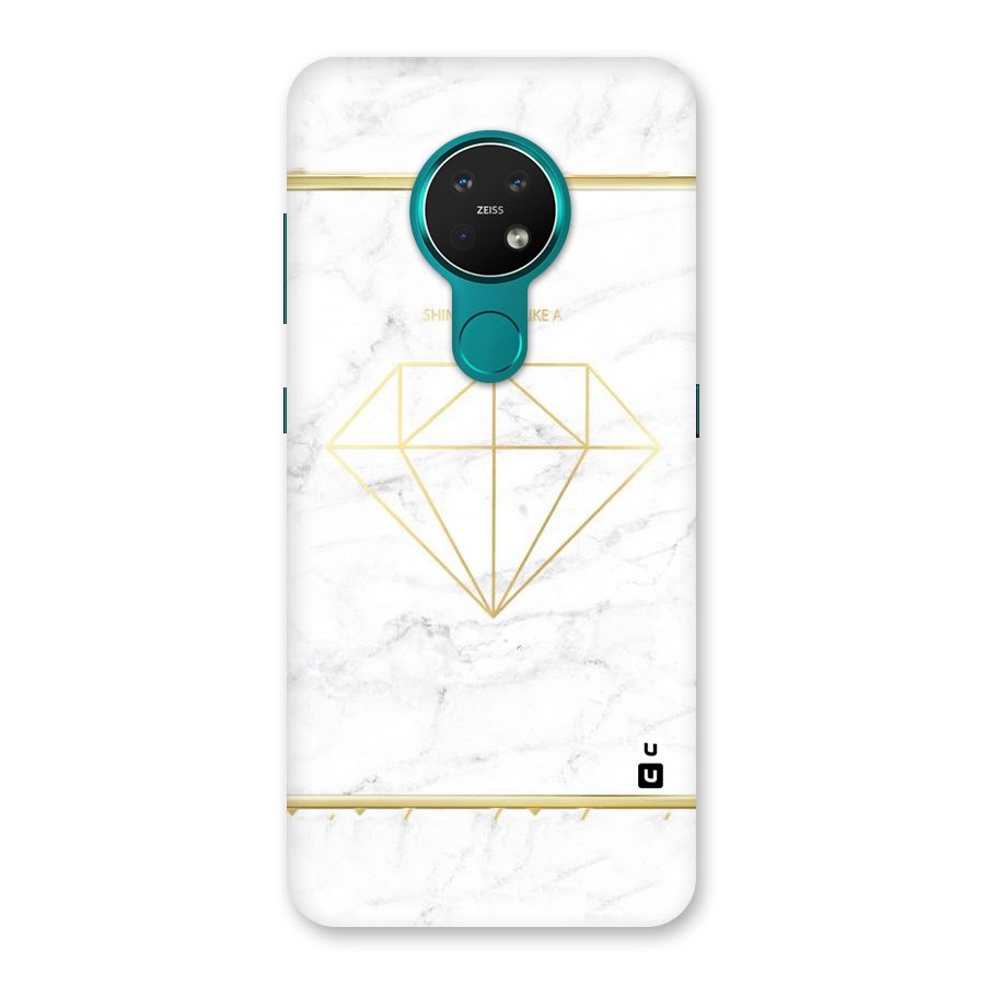 Bright Gold Diamond Back Case for Nokia 7.2