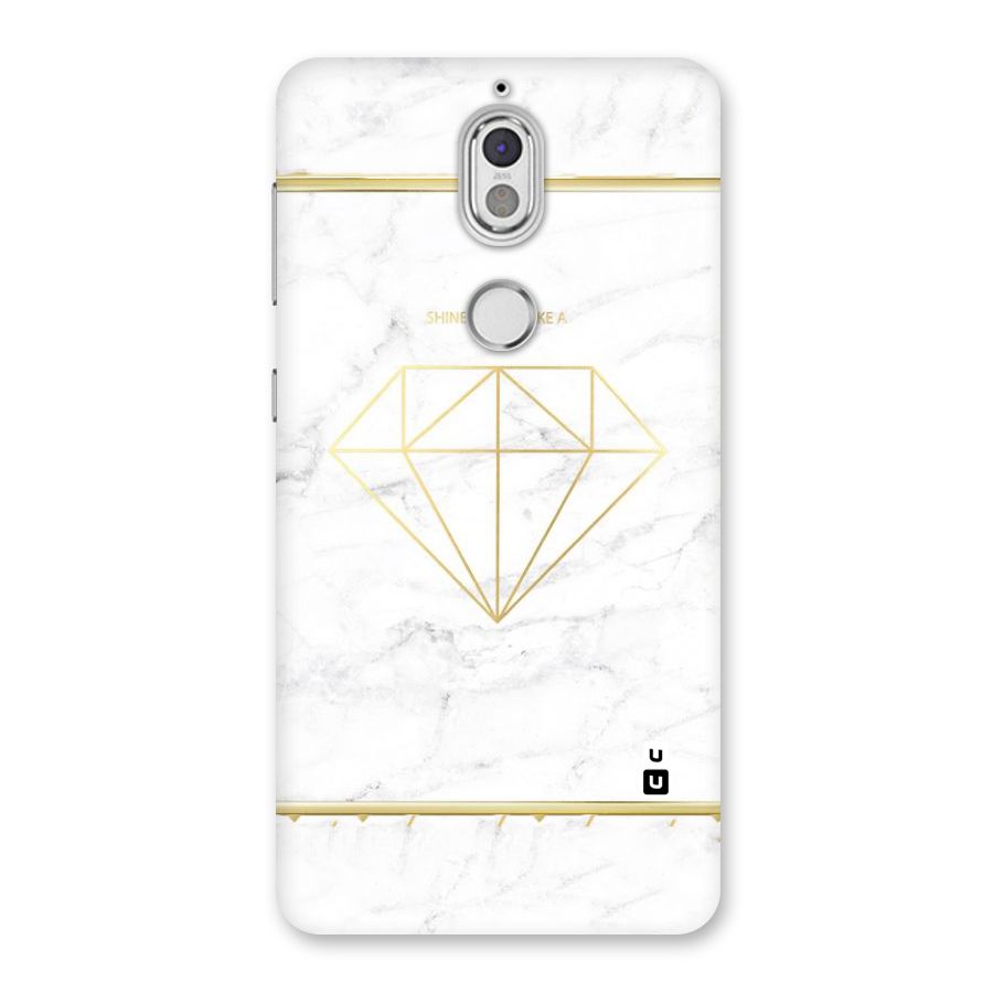 Bright Gold Diamond Back Case for Nokia 7