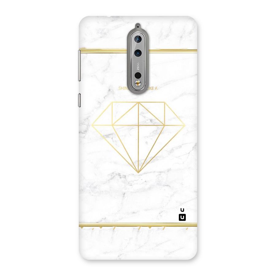 Bright Gold Diamond Back Case for Nokia 8