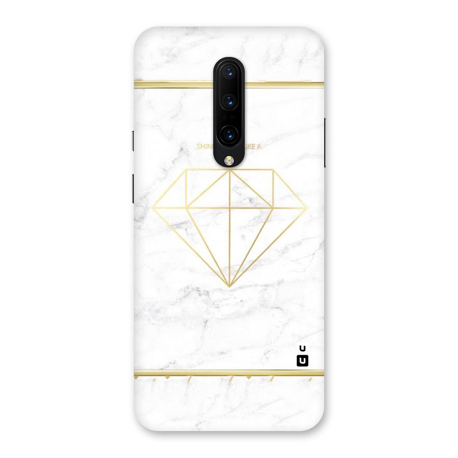 Bright Gold Diamond Back Case for OnePlus 7 Pro