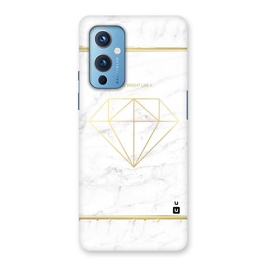 Bright Gold Diamond Back Case for OnePlus 9
